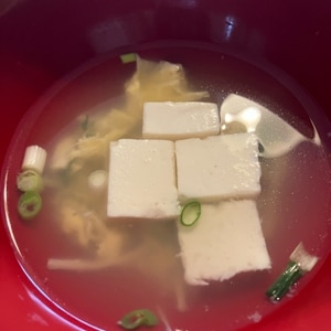 豆腐とえのきのすまし汁
